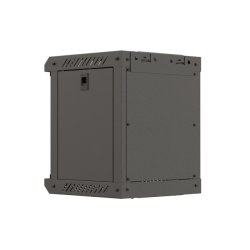 RACK CABINET 10" WALL-MOUNT 6U/300X300 (FLAT PACK) WITH GLASS DOOR BLACK LANBERG