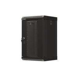RACK CABINET 10" WALL-MOUNT 9U/300X300 (FLAT PACK) WITH GLASS DOOR BLACK LANBERG