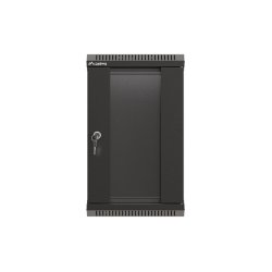 RACK CABINET 10" WALL-MOUNT 9U/300X300 (FLAT PACK) WITH GLASS DOOR BLACK LANBERG