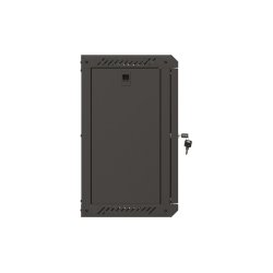 RACK CABINET 10" WALL-MOUNT 9U/300X300 (FLAT PACK) WITH GLASS DOOR BLACK LANBERG