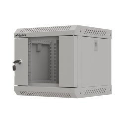 RACK CABINET 10" WALL-MOUNT 4U/300X300 (FLAT PACK) WITH GLASS DOOR GREY LANBERG