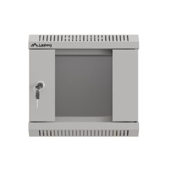RACK CABINET 10" WALL-MOUNT 4U/300X300 (FLAT PACK) WITH GLASS DOOR GREY LANBERG