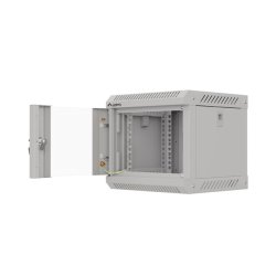 RACK CABINET 10" WALL-MOUNT 4U/300X300 (FLAT PACK) WITH GLASS DOOR GREY LANBERG