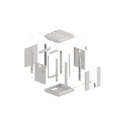 RACK CABINET 10" WALL-MOUNT 4U/300X300 (FLAT PACK) WITH GLASS DOOR GREY LANBERG