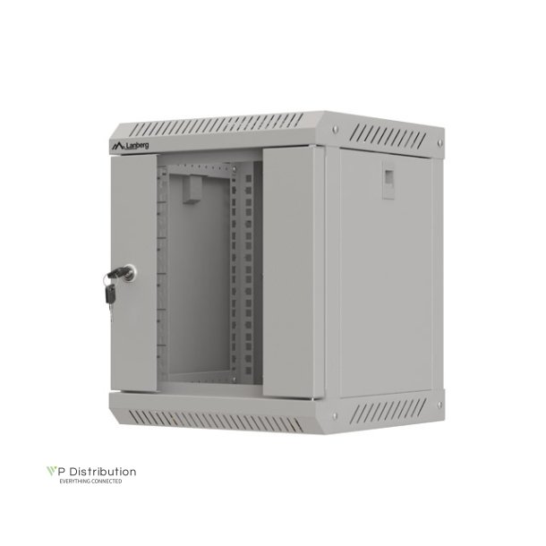 RACK CABINET 10" WALL-MOUNT 6U/300X300 (FLAT PACK) WITH GLASS DOOR GREY LANBERG