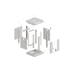 RACK CABINET 10" WALL-MOUNT 6U/300X300 (FLAT PACK) WITH GLASS DOOR GREY LANBERG