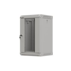 RACK CABINET 10" WALL-MOUNT 9U/300X300 (FLAT PACK) WITH GLASS DOOR GREY LANBERG