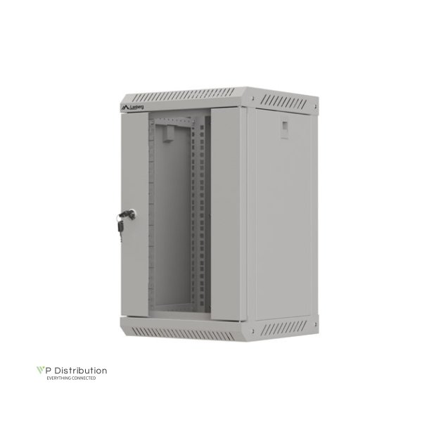RACK CABINET 10" WALL-MOUNT 9U/300X300 (FLAT PACK) WITH GLASS DOOR GREY LANBERG