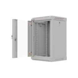 RACK CABINET 10" WALL-MOUNT 9U/300X300 (FLAT PACK) WITH GLASS DOOR GREY LANBERG