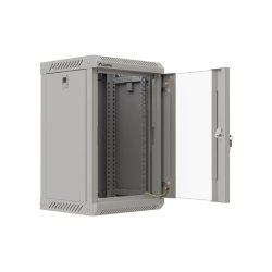 RACK CABINET 10" WALL-MOUNT 9U/300X300 (FLAT PACK) WITH GLASS DOOR GREY LANBERG