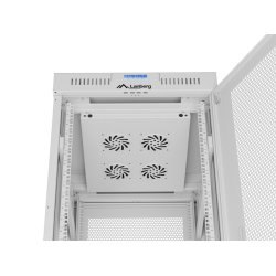 RACK CABINET 19" FREE-STANDING 42U/600X800 (FLAT PACK) WITH MESH DOOR LCD GREY LANBERG
