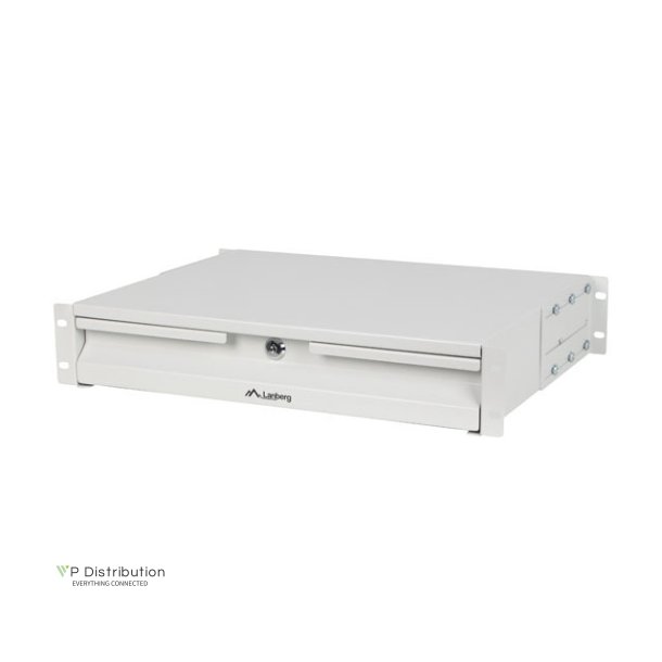 19" DRAWER 2U/483X360MM MAX LOAD CAPACITY UP TO 90KG 4 POINT ASSEMBLY GREY LANBERG