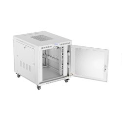 RACK CABINET 19" FREE-STANDING 15U/800X1000 (FLAT PACK) WITH MESH DOOR LCD GREY LANBERG