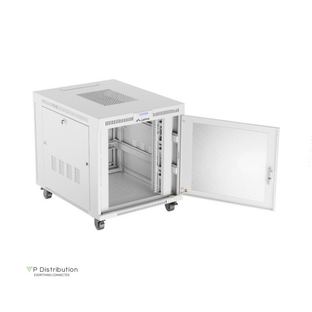 RACK CABINET 19" FREE-STANDING 15U/800X1000 (FLAT PACK) WITH MESH DOOR LCD GREY LANBERG