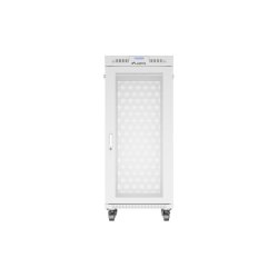 RACK CABINET 19" FREE-STANDING 27U/600X800 (FLAT PACK) WITH MESH DOOR LCD GREY LANBERG
