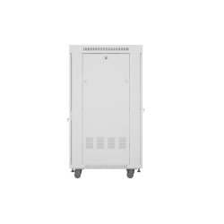 RACK CABINET 19" FREE-STANDING 27U/600X800 (FLAT PACK) WITH MESH DOOR LCD GREY LANBERG