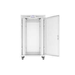 RACK CABINET 19" FREE-STANDING 27U/800X1000 (FLAT PACK) WITH MESH DOOR LCD GREY LANBERG