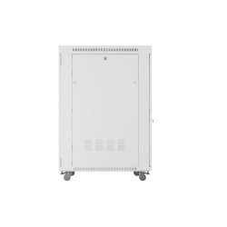 RACK CABINET 19" FREE-STANDING 27U/800X1000 (FLAT PACK) WITH MESH DOOR LCD GREY LANBERG