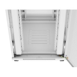 RACK CABINET 19" FREE-STANDING 27U/800X1000 (FLAT PACK) WITH MESH DOOR LCD GREY LANBERG