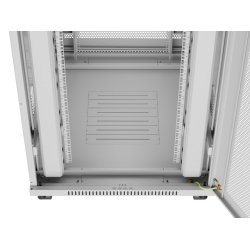 RACK CABINET 19" FREE-STANDING 27U/800X1000 (FLAT PACK) WITH MESH DOOR LCD GREY LANBERG