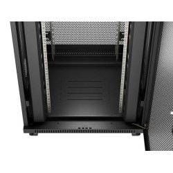 RACK CABINET 19" FREE-STANDING 42U/800X800 (FLAT PACK) WITH MESH DOOR LCD BLACK LANBERG