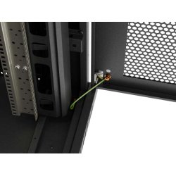 RACK CABINET 19" FREE-STANDING 42U/800X800 (FLAT PACK) WITH MESH DOOR LCD BLACK LANBERG
