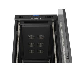RACK CABINET 19" FREE-STANDING 42U/600X1200 (FLAT PACK) WITH GLASS DOOR LCD BLACK LANBERG