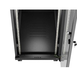 RACK CABINET 19" FREE-STANDING 42U/600X1200 (FLAT PACK) WITH GLASS DOOR LCD BLACK LANBERG