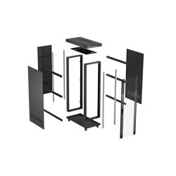 RACK CABINET 19" FREE-STANDING 42U/600X1200 (FLAT PACK) WITH GLASS DOOR LCD BLACK LANBERG