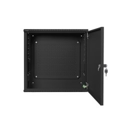 RACK CABINET 19" WALL-MOUNT 6U+3U/540X200 LOW-PROFILE BLACK LANBERG (ASSEMBLED)