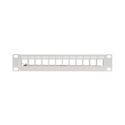 PATCH PANEL BLANK 12 PORT 1U 10" FTP FOR KEYSTONE MODULES GREY LANBERG V2