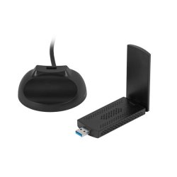 USB ADAPTER WIRELESS NETWORK CARD LANBERG NC-3000-WI AX3000 TRI-BAND 2X INTERNAL ANTENNAS