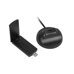 USB ADAPTER WIRELESS NETWORK CARD LANBERG NC-3000-WI AX3000 TRI-BAND 2X INTERNAL ANTENNAS