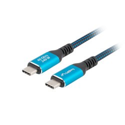 USB-C M/M 4.0 CABLE 1.5M 240W 8K 60HZ BLACK-BLUE LANBERG
