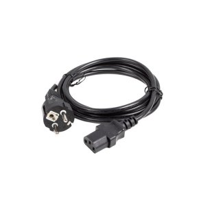 CEE 7/7->IEC 320 C13 POWER CORD 2M VDE STRAIGHT BLACK LANBERG