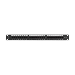 PATCH PANEL 24 PORT 1U 19" CAT.6A UTP WITH CABLE ORGANIZER BLACK LANBERG