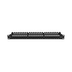 PATCH PANEL 24 PORT 1U 19" CAT.6A UTP WITH CABLE ORGANIZER BLACK LANBERG