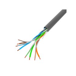 LAN CABLE CAT.5E UTP 100M SOLID CU GREY CPR + FLUKE PASSED LANBERG