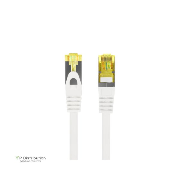 PATCHCORD CAT.6A S/FTP LSZH CU 0.25M WHITE FLUKE PASSED LANBERG