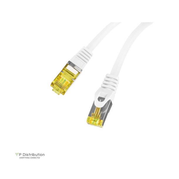 PATCHCORD CAT.6A S/FTP LSZH CU 5M WHITE FLUKE PASSED LANBERG