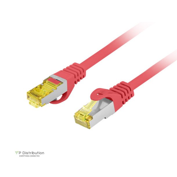 PATCHCORD CAT.6A S/FTP LSZH CU 10M RED FLUKE PASSED LANBERG