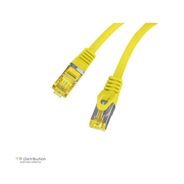 PATCHCORD CAT.6A S/FTP LSZH CU 10M YELLOW FLUKE PASSED LANBERG