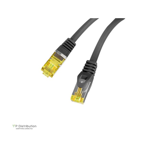 PATCHCORD CAT.6A S/FTP LSZH CU 20M BLACK FLUKE PASSED LANBERG