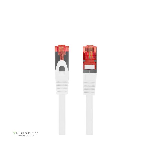 PATCHCORD CAT.6 S/FTP LSZH CU 0.25M WHITE FLUKE PASSED LANBERG