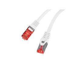 PATCHCORD CAT.6 S/FTP LSZH CU 0.25M WHITE FLUKE PASSED LANBERG