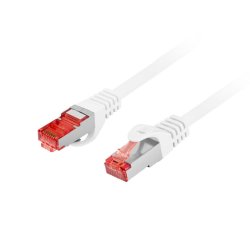 PATCHCORD CAT.6 S/FTP LSZH CU 0.25M WHITE FLUKE PASSED LANBERG