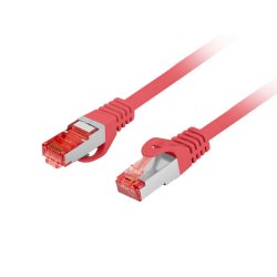 PATCHCORD CAT.6 S/FTP LSZH CU 0.25M RED FLUKE PASSED LANBERG