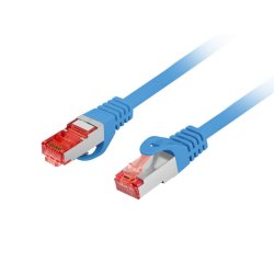 PATCHCORD CAT.6 S/FTP LSZH CU 0.5M BLUE FLUKE PASSED LANBERG
