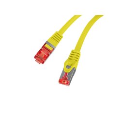 PATCHCORD CAT.6 S/FTP LSZH CU 0.25M YELLOW FLUKE PASSED LANBERG