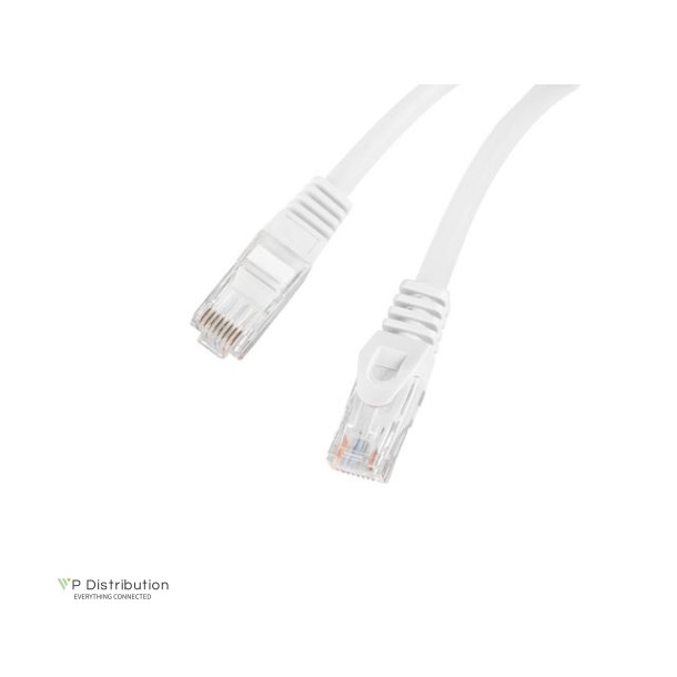 PATCHCORD CAT.6 UTP LSZH CU 1M WHITE FLUKE PASSED LANBERG